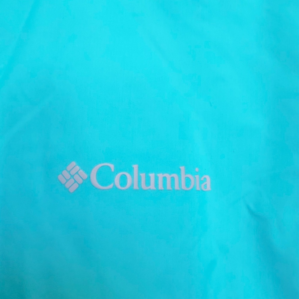 Columbia Arcadia II Jacket Womens Large Teal Blue Breathable Rain Coat Omnitech - Picture 2 of 16